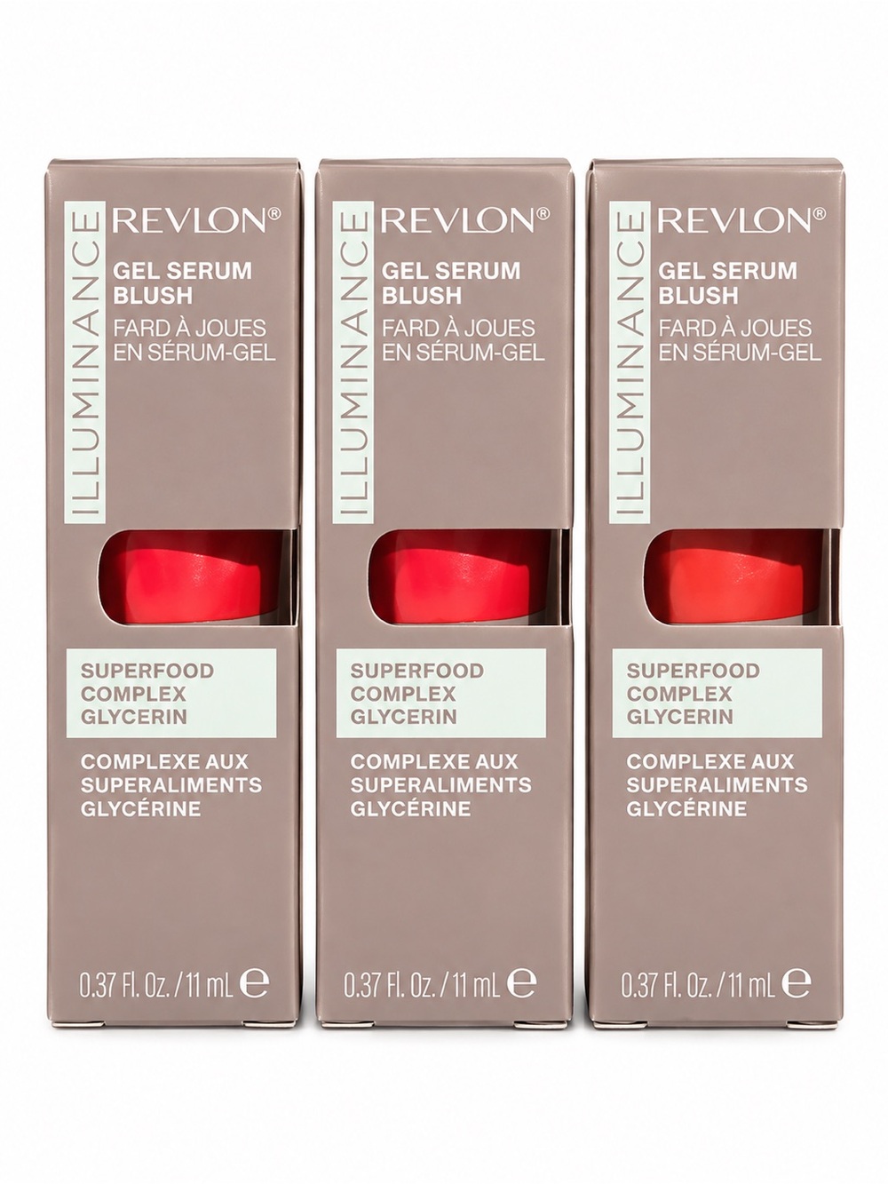Revlon Illuminance Discontinued Gel Serum Blush - 120 Stirling Red 3 Pack